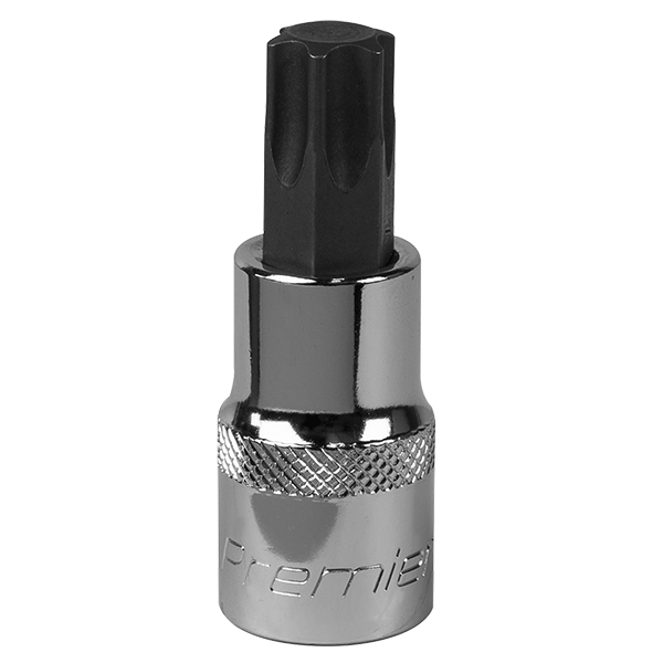 Product photography for Torx T60 Socket Bit, Sealey Premier Socket Bit, 1/2” Square Drive (SBT026)