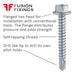 Self drilling screw, flanged hex head, 4.8mm (No.10) x 90mm, BZP, DIN 750 K information panel 