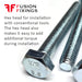 Info image showing the hex head used on the BZP set screws from Fusion Fixings