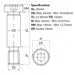 Size guide for the M16 (20mm) x 20mm, Socket Shoulder Screw, Self-Colour, Grade 12.9, ISO 7379