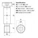 5/16” UNC (3/8”) x 1 1/4”, Socket Shoulder Screw, Self-Colour, Grade 12.9, ANSI B18.3. Size guide from Fusion Fixings