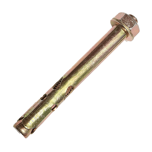 Product image of a Hex Flange Sleeve Anchor in Zinc and Yellow from Fusion Fixings