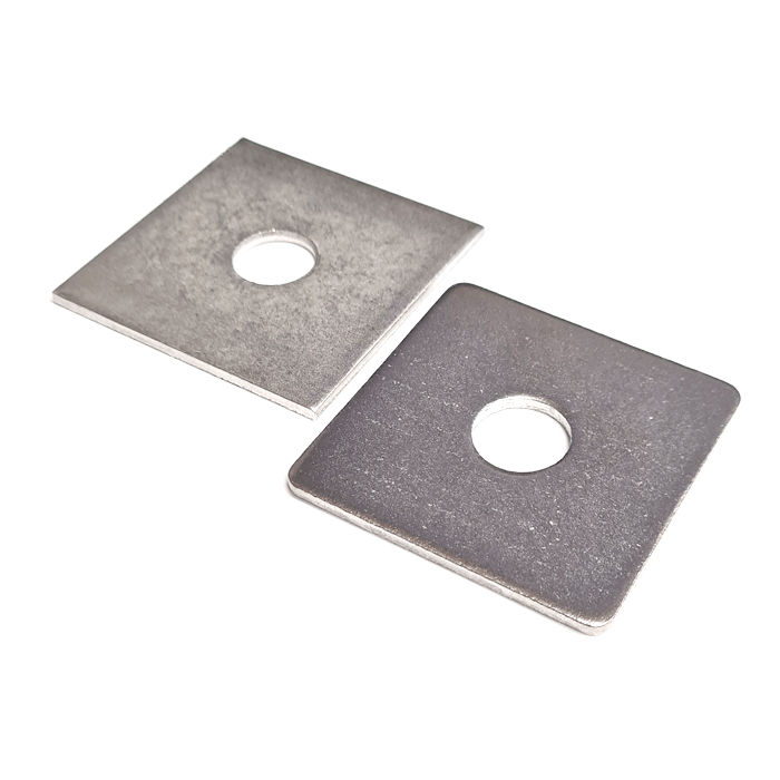 M20 x 50mm x 3mm Square Washer, Mild Steel, Bright Zinc Plated DIN 436