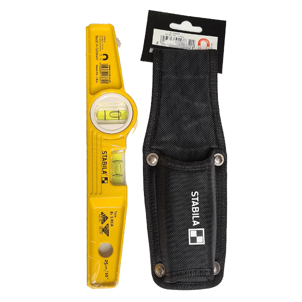 Stabila 81S-REM Rare Earth Magnetic Torpedo Level 25cm in Holster, 17832 - CLEARANCE