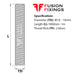 Size guide for the M18 x 1000mm Threaded Bar (studding) A2 Stainless Steel DIN 976-1