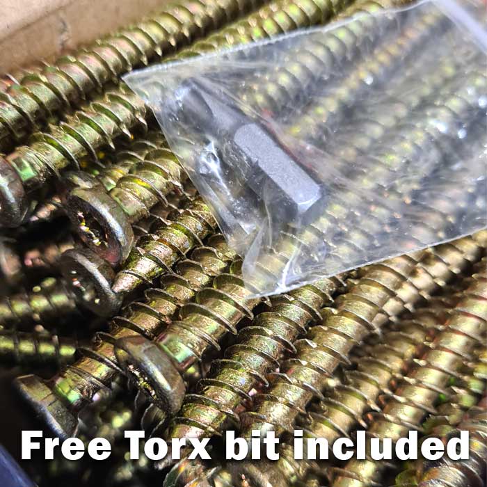 FREE Torx bit with the countersunk concrete screws form Fusion Fixings. Part of a growing range of concrete screws from Fusion Fixings