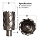 Information guide for 10 x 30mm Unibor Mag Drill bit, Short Series