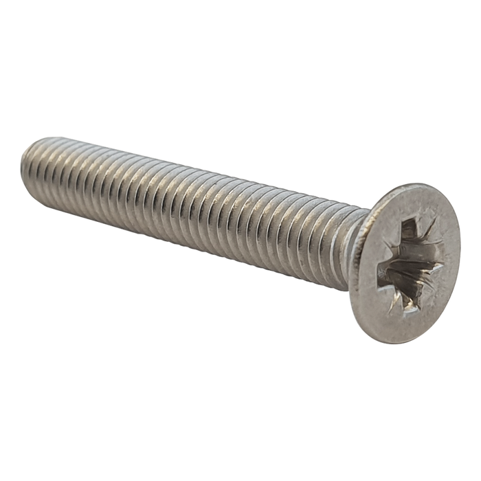 M4 x 70mm Pozi Countersunk Machine Screw A2 Stainless DIN 965Z